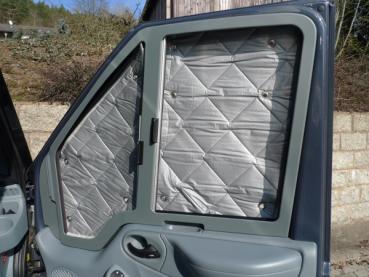 Thermomatten PREMIUM Ford Transit Euroline L1 bis BJ 2013 Komplettset - zum Konfigurieren - mit farbigem Einfassband